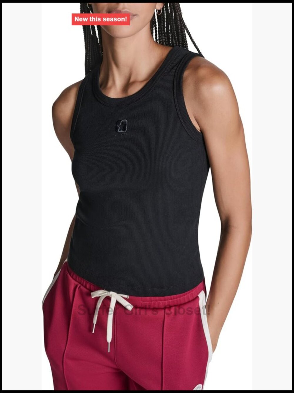 Converse Ribbed Retro Box Star Tank Top Women's Fitted